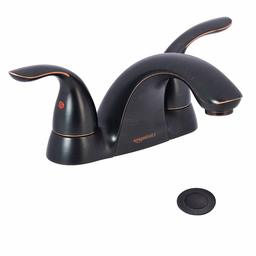 AmazonBasics AB-BF601-OR Basin Faucet-4-Inch, Oil-Rubbed Bronze