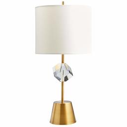 Amazon Brand – Rivet Mid Century Modern Crystal Glam Table Desk Lamp with Light Bulb, 23