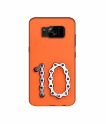 Amazon Brand - Solimo Designer Number Ten 3D Printed Hard Back Case Mobile Cover for Samsung Galaxy S8 Plus