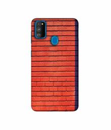 Amazon Brand - Solimo Designer Red And Purple Brick 3D Printed Hard Back Case Mobile Cover for Samsung Galaxy M21 / M30s