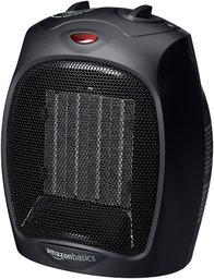 AmazonBasics 1500 Watt Ceramic Space Heater with Adjustable Thermostat - Black