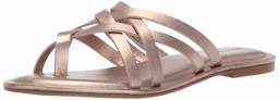 206 Collective Amazon Brand Sandalias Solo Slide para Mujer, Metálico Champagne, 8.5