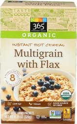 365 Everyday Value, Organic Instant Hot Cereal Multigrain with Flax, 1.41 oz, 8 ct