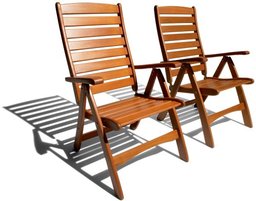 Strathwood Lido Dining 5-Position Folding Armchair, Set of 2