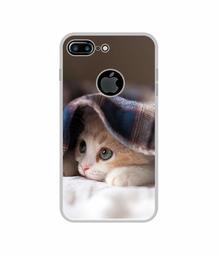 Amazon Brand - Solimo Designer Sleepy Kitten UV Printed Soft Back Case Mobile Cover for Apple iPhone 7 Plus (Logo Cut)