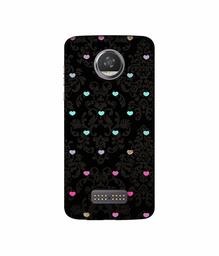 Amazon Brand - Solimo Designer Heart Texture 3D Printed Hard Back Case Mobile Cover for Moto Z2 Play