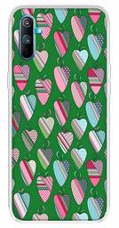 Amazon Brand - Solimo Designer Multicolor Heart Art Vectors Green Pattern Design Printed Soft Back Case Mobile Cover for Realme C3