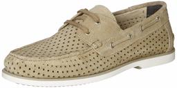 Amazon Brand - Symbol Men's Beige Leather Boat Shoes-9 UK/India (43 EU) (AZ-WS-270B)