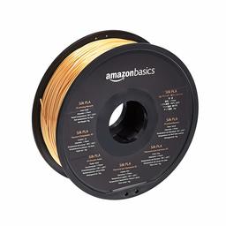 AmazonBasics SILK PLA 3D Printer Filament, 1.75mm, Gold, 1 kg Spool (2.2 lbs)