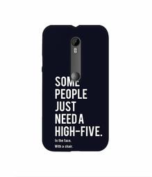 Amazon Brand - Solimo Designer High-Five 3D Printed Hard Back Case Mobile Cover for Motorola Moto G 3rd Generation