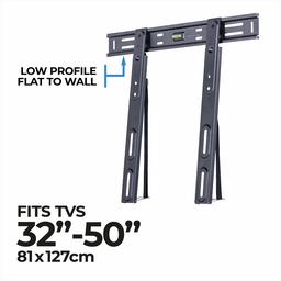 AmazonBasics - Soporte de pared plano de bajo perfil para televisión, 81,3 a 177,8 cm (32-70