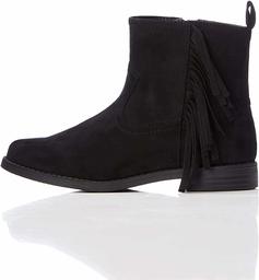 RED WAGON Girls’ Fringe Ankle Boots Black 1 UK (33 EU)