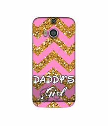 Amazon Brand - Solimo Designer Daddy's Girl 3D Printed Hard Back Case Mobile Cover for HTC One M8