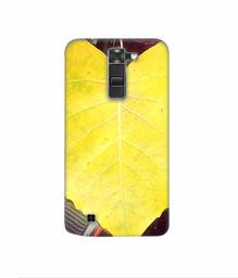 Amazon Brand - Solimo Designer Yellow Leaf 3D Printed Hard Back Case Mobile Cover for LG K7