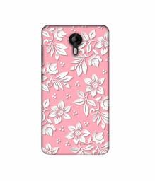 Amazon Brand - Solimo Designer White Flower Pattern 3D Printed Hard Back Case Mobile Cover for Micromax Canvas Nitro 4G E455