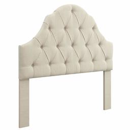 Amazon Brand – Ravenna Home Wolcott Adjustable Height Arched Tufted Headboard, Full / Queen Size Bed, Beige