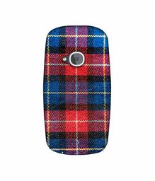 Amazon Brand - Solimo Designer Check Cloth 3D Printed Hard Back Case Mobile Cover for Nokia 3310