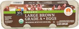 365 EVERYDAY VALUE Organic Brown Large Grade A Eggs, 12 CT