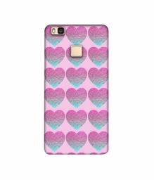 Amazon Brand - Solimo Designer Sparkle Heart Texture 3D Printed Hard Back Case Mobile Cover for Huawei P9 lite