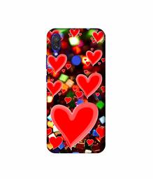 Amazon Brand - Solimo Designer Heart Texture on Glitters 3D Printed Hard Back Case Mobile Cover for Xiaomi Redmi Note 7S