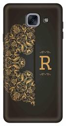 Amazon Brand - Solimo Designer Black Pattern Alphabet-R 3D Printed Hard Back Case Mobile Cover for Samsung Galaxy J7 Max