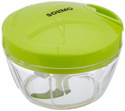 Amazon Brand - Solimo Plastic Chopper with 3 Blades, 400ml, Green