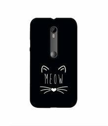 Amazon Brand - Solimo Designer Meow 3D Printed Hard Back Case Mobile Cover for Motorola Moto G 3rd Generation