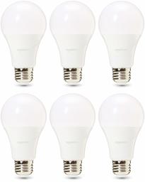 AmazonBasics - foco LED A19 (renovado), 100-Watt, Paquete de 6, Daylight