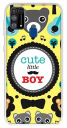 Amazon Brand - Solimo Designer Multicolor Cute Little Boy Yellow Pattern Printed Soft Back Case Mobile Cover for Samsung Galaxy M31