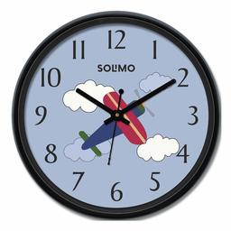 Amazon Brand - Solimo 12-inch Wall Clock - Crimson Jet (Silent Movement)