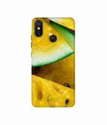 Amazon Brand - Solimo Designer Yellow Watermelon 3D Printed Hard Back Case Mobile Cover for Motorola One Power