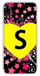 Amazon Brand - Solimo Designer Multicolor Heart Pattern Alphabet-S Printed Soft Back Case Mobile Cover for Motorola Moto E6s / Motorola Moto E6 Plus