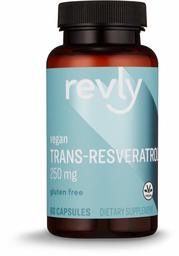 Amazon Brand - Revly Trans-Resveratrol, 250 mg, 60 Capsules, 2 Month Supply, Vegan