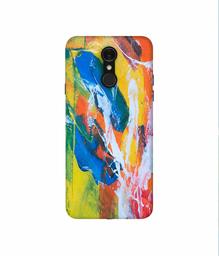 Amazon Brand - Solimo Designer Multicolor Paint On Wall 3D Printed Hard Back Case Mobile Cover for LG Q7