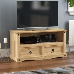 Amazon Brand - Movian Corona TV Cabinet, Flat Screen Stand Unit, Solid Pine Wood