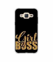 Amazon Brand - Solimo Designer Sparkle Girl Boss UV Printed Soft Back Case Mobile Cover for Samsung Galaxy J2