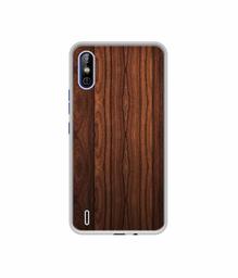 Amazon Brand - Solimo Designer Wooden Texture UV Printed Soft Back Case Mobile Cover for Tecno Spark Go