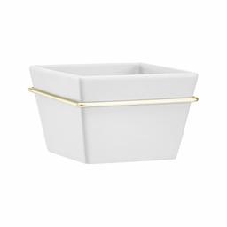 Amazon Basics Wall Planter, Square - White/Brass