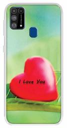 Amazon Brand - Solimo Designer Multicolor Leaf Heart Love Quote Printed Soft Back Case Mobile Cover for Samsung Galaxy M31