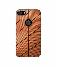 Amazon Brand - Solimo Designer Leather Texture 3D Printed Hard Back Case Mobile Cover for Apple iPhone 7 (with Logo Cut)