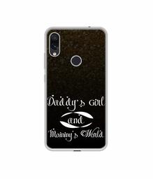 Amazon Brand - Solimo Designer Daddy's Girl and Mummy World UV Printed Soft Back Case Mobile Cover for Mi Redmi Note 7 / Note 7S / Note 7 Pro