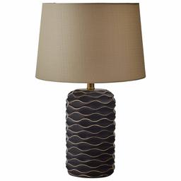 Rivet Modern Wave Table Lamp with Bulb, 15.0