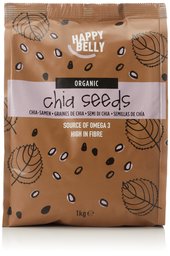 Marque Amazon - Happy Belly graines de Chia Biologiques 1000 g