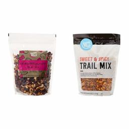 Amazon Brand - Happy Belly Cranberry & Nuts Trail Mix, 40 oz & Happy Belly Sweet & Spicy Trail Mix, 40 Ounce