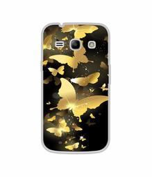 Amazon Brand - Solimo Designer Golden Butterfly Pattern UV Printed Soft Back Case Mobile Cover for Samsung Galaxy J1