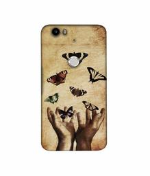 Amazon Brand - Solimo Designer Butterflies 3D Printed Hard Back Case Mobile Cover for Nexus 6P