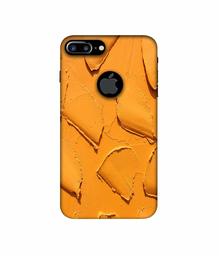 Amazon Brand - Solimo Designer Yellow Texture Wall 3D Printed Hard Back Case Mobile Cover for Apple iPhone 7 Plus (Logo Cut)