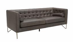 Amazon Brand – Rivet Brooke Contemporary Mid-Century Modern Tufted Leather Sofa Couch, 82