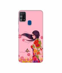 Amazon Brand - Solimo Designer Lady Vector Pattern 3D Printed Hard Back Case Mobile Cover for Samsung Galaxy M31