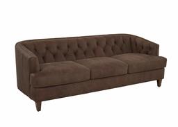 Amazon Brand – Stone & Beam Leila Tufted Leather Sofa Couch, 88